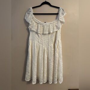 Torrid White Lace Mini Dress